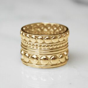 Absolème bague large en plaqué or