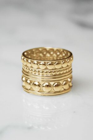 Absolème bague large en plaqué or