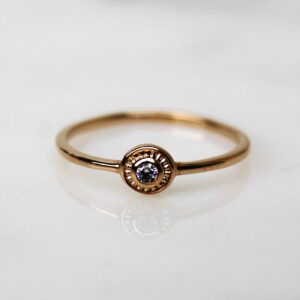 Absolème bague fine minimaliste plaqué or 3 microns