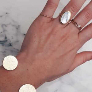 Absolème bague vintage en nacre