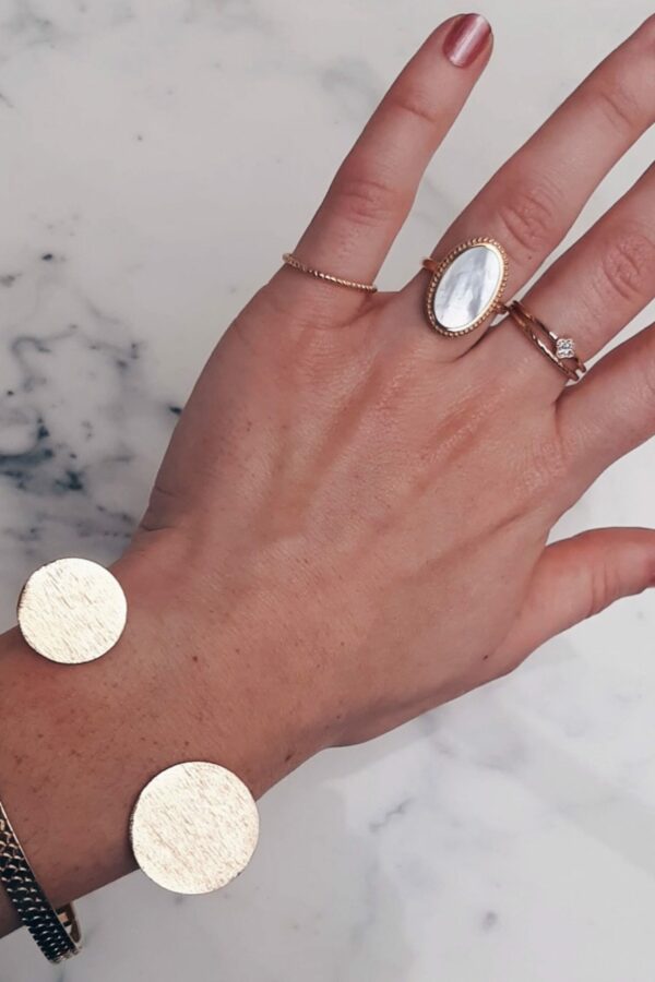 Absolème bague vintage en nacre