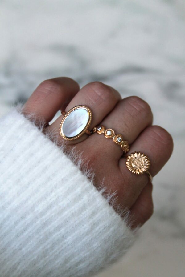 Absolème bague vintage en nacre