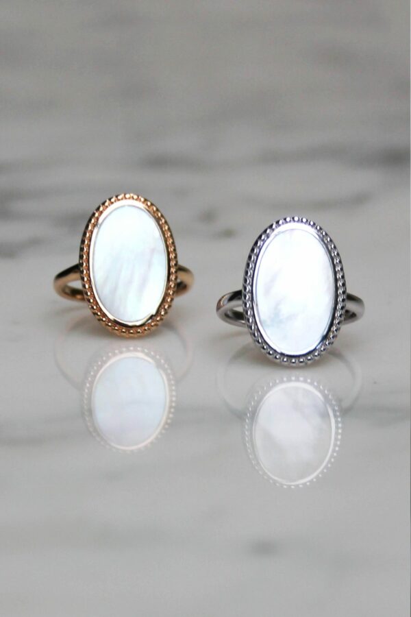 Absolème bague vintage en nacre
