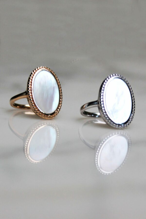 Absolème bague vintage en nacre