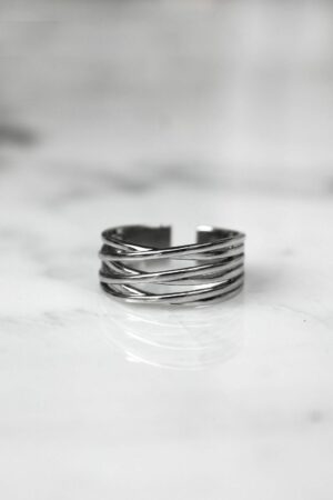 Absolème bague moderne argent massif