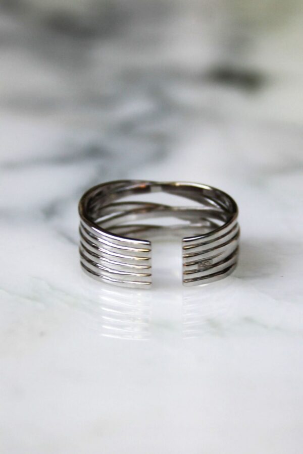 Absolème bague moderne argent massif