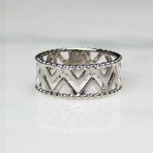 Absolème bague ethnique en argent massif