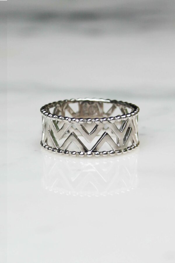 Absolème bague ethnique en argent massif