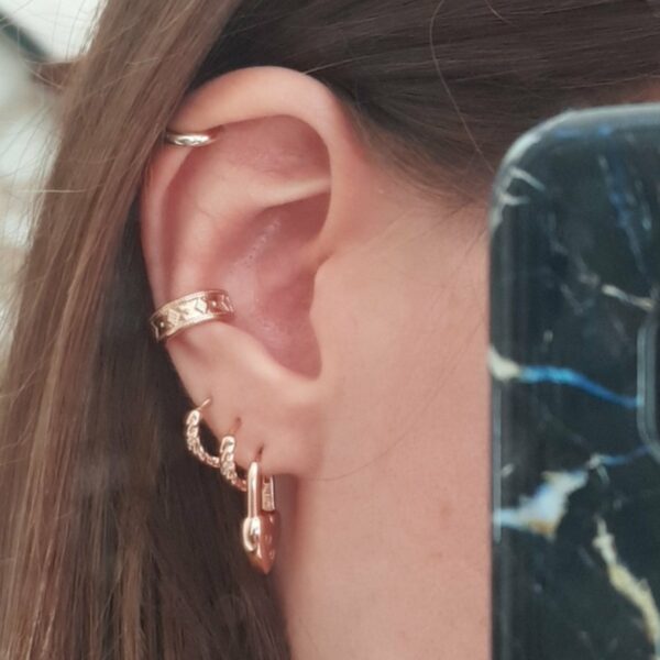 Absolème bague d'oreille tendance en plaqué or