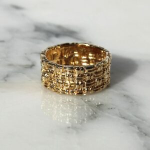 Absolème bague texturée plaqué or