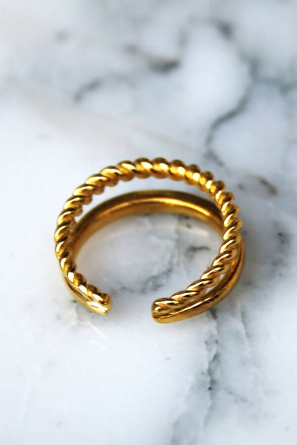 Absolème bague argent plaqué or