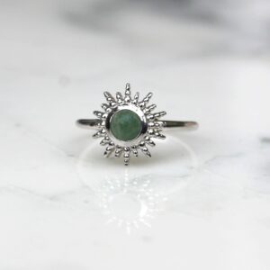 Absolème bague argent massif et aventurine