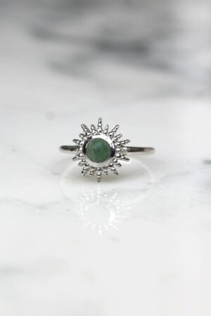 Absolème bague argent massif et aventurine