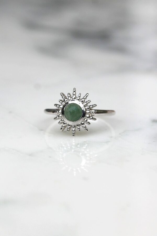 Absolème bague argent massif et aventurine
