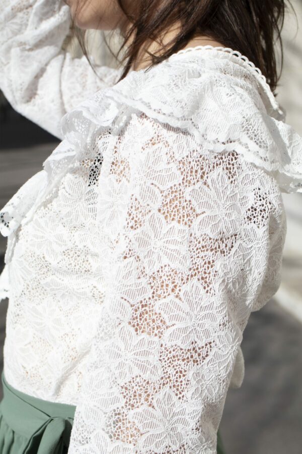 Absolème blouse en dentelle blanche