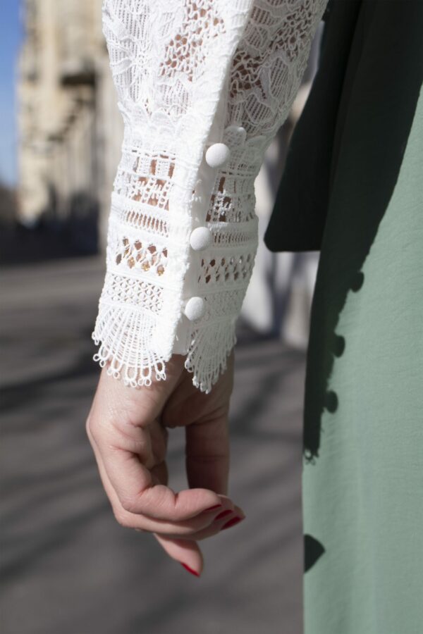Absolème blouse en dentelle blanche