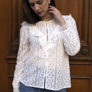 Absolème blouse en dentelle blanche