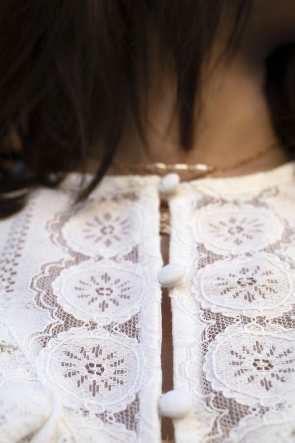 Absolème blouse en dentelle blanche