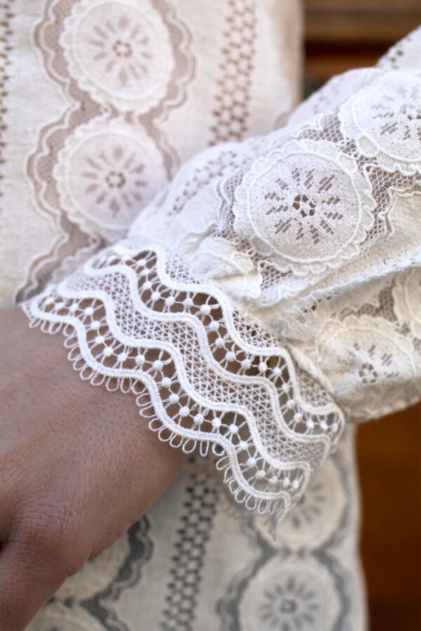 Absolème blouse en dentelle blanche