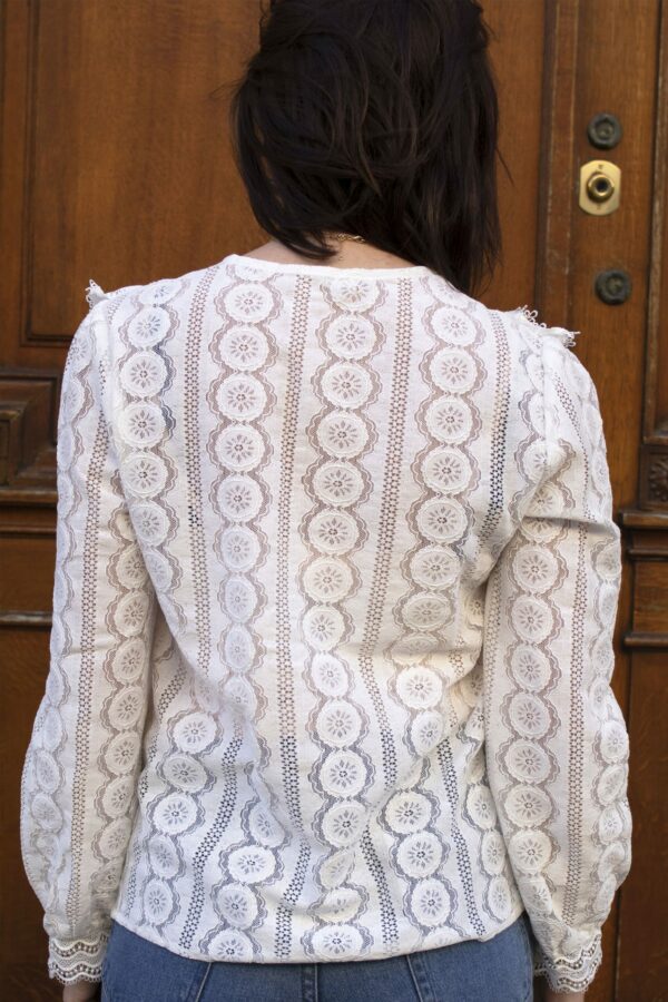 Absolème blouse en dentelle blanche