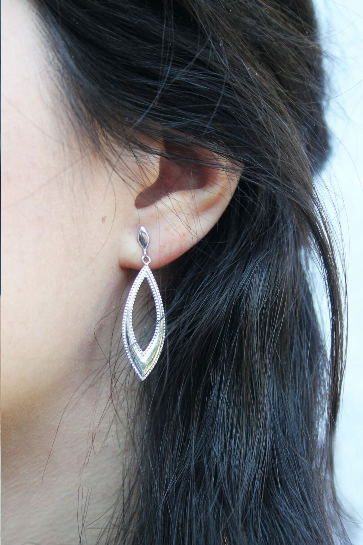 Absolème boucles d'oreilles pendantes en argent massif