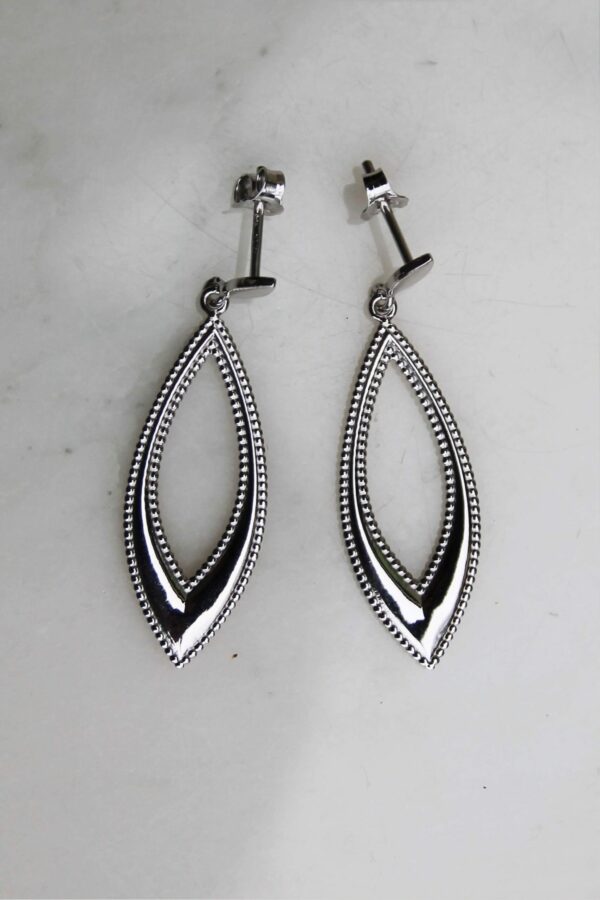 Absolème boucles d'oreilles pendantes en argent massif