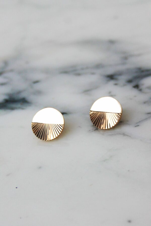 Absolème boucles d'oreilles tendance plaqué or 3 microns