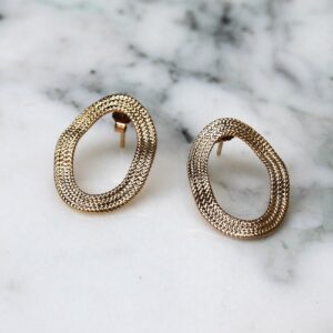 Absolème boucles d'oreilles minimalistes plaqué or 