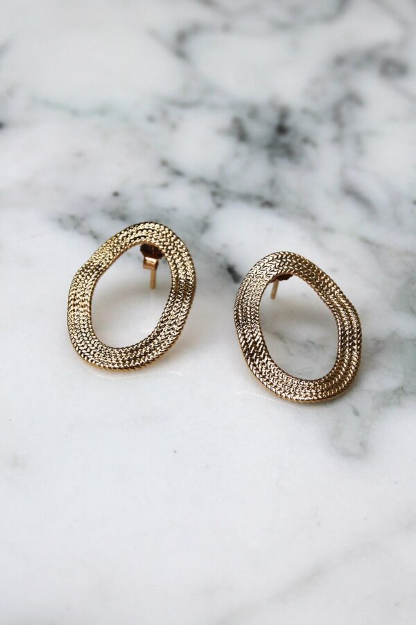 Absolème boucles d'oreilles minimalistes plaqué or
