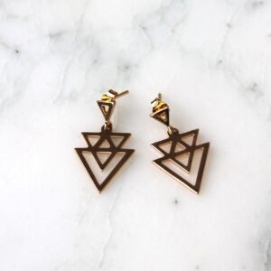 Absolème boucles d'oreilles triangle or