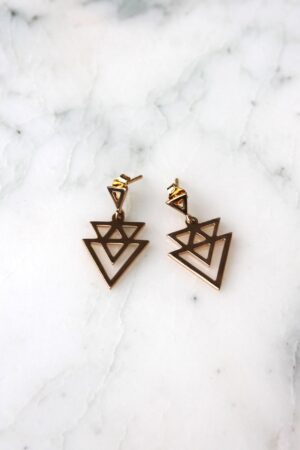 Absolème boucles d'oreilles triangle or