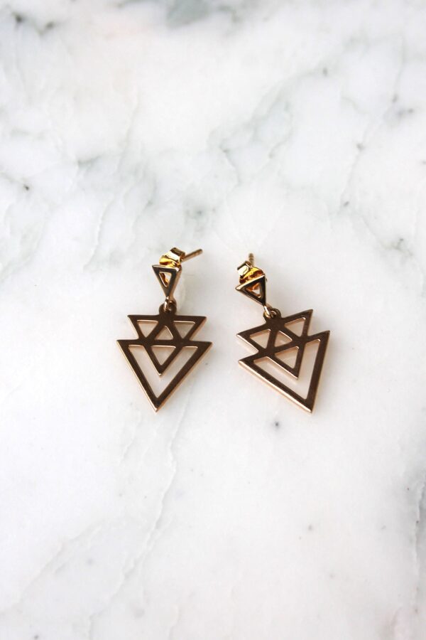 Absolème boucles d'oreilles triangle or