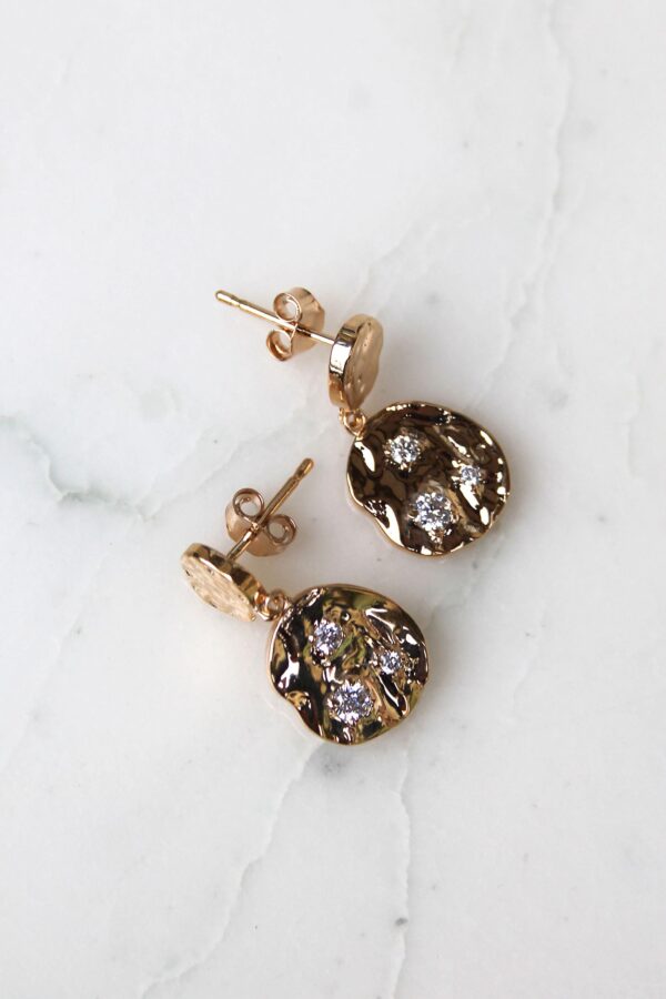 Absolème boucles d'oreilles or martelé