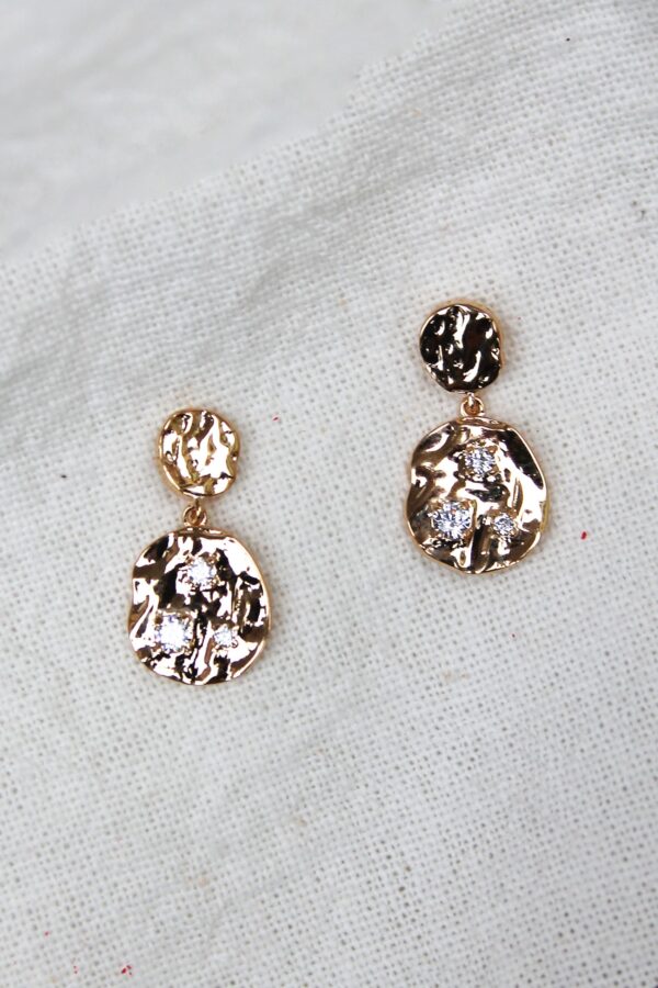 Absolème boucles d'oreilles or martelé