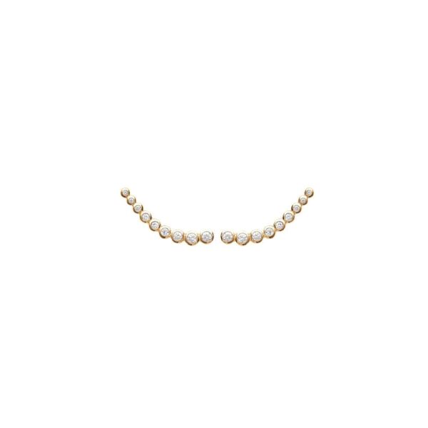 Absolème boucles d'oreilles montantes or et zircons