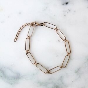 Absolème bracelet maille géométrique plaqué or 3 microns
