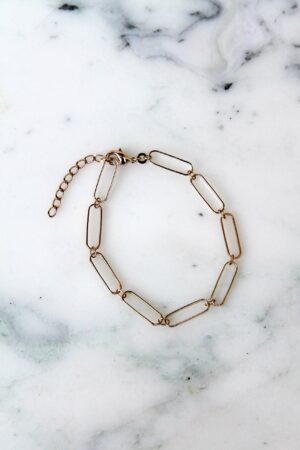 Absolème bracelet maille géométrique plaqué or 3 microns