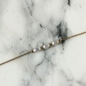 Absolème bracelet plaqué or et perles d'eau douce