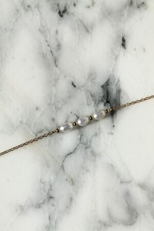 Absolème bracelet plaqué or et perles d'eau douce