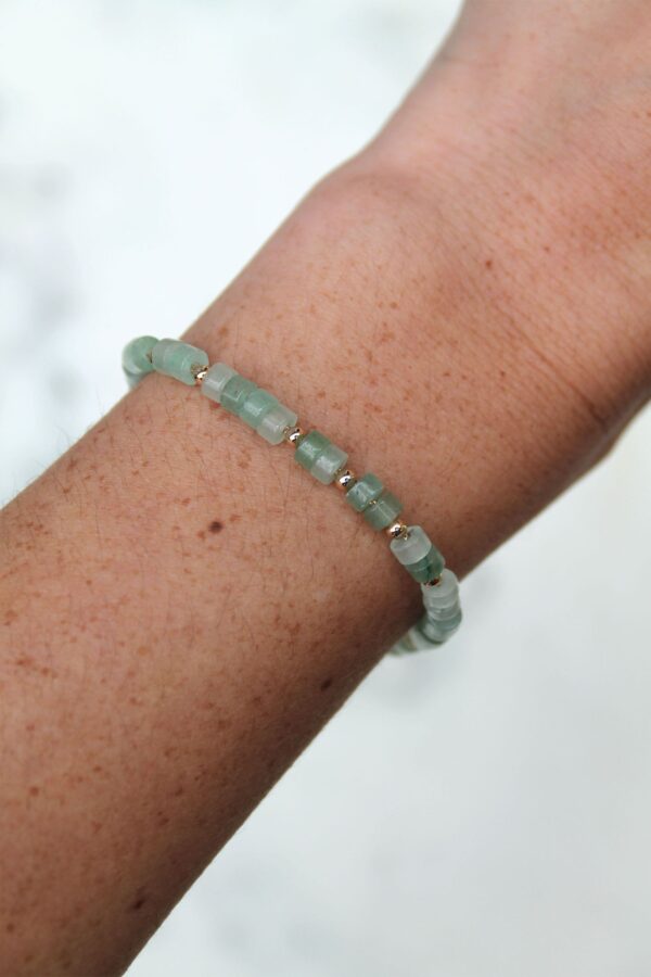 Absolème bracelet en plaqué or et pierre naturelle