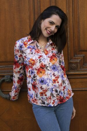 Absolème chemise en coton à imprimé fleuri