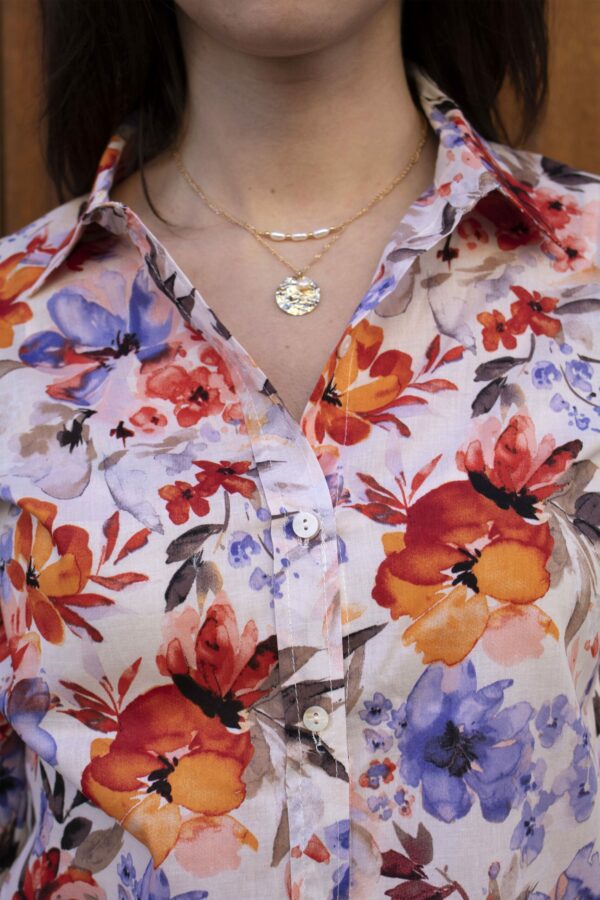 Absolème chemise en coton à imprimé fleuri