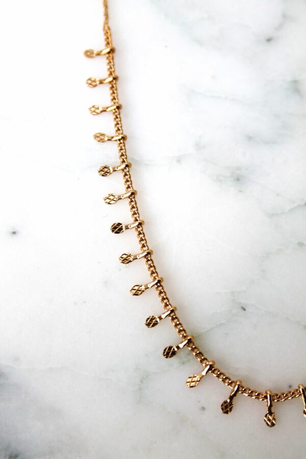 Absolème collier ras du cou choker plaqué or 3 microns