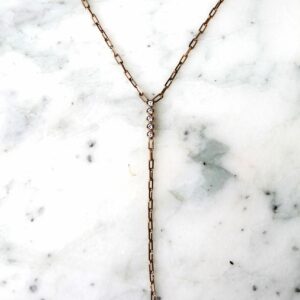 Absolème collier en forme de Y plaqué or
