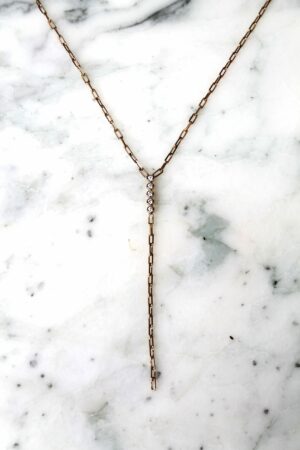Absolème collier en forme de Y plaqué or