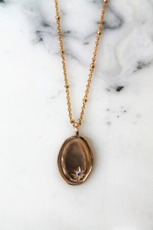 Absolème collier plaqué or médaille