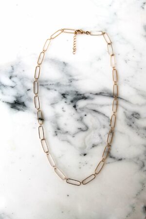 Absolème collier maille géométrique plaqué or