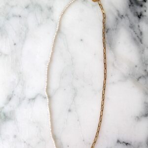 Absolème collier plaqué or et perles d'eau douce