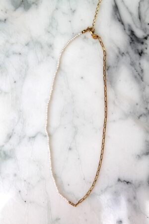 Absolème collier plaqué or et perles d'eau douce
