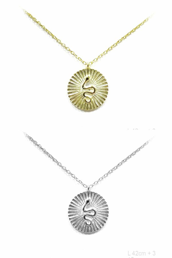 Absolème collier plaqué or serpent